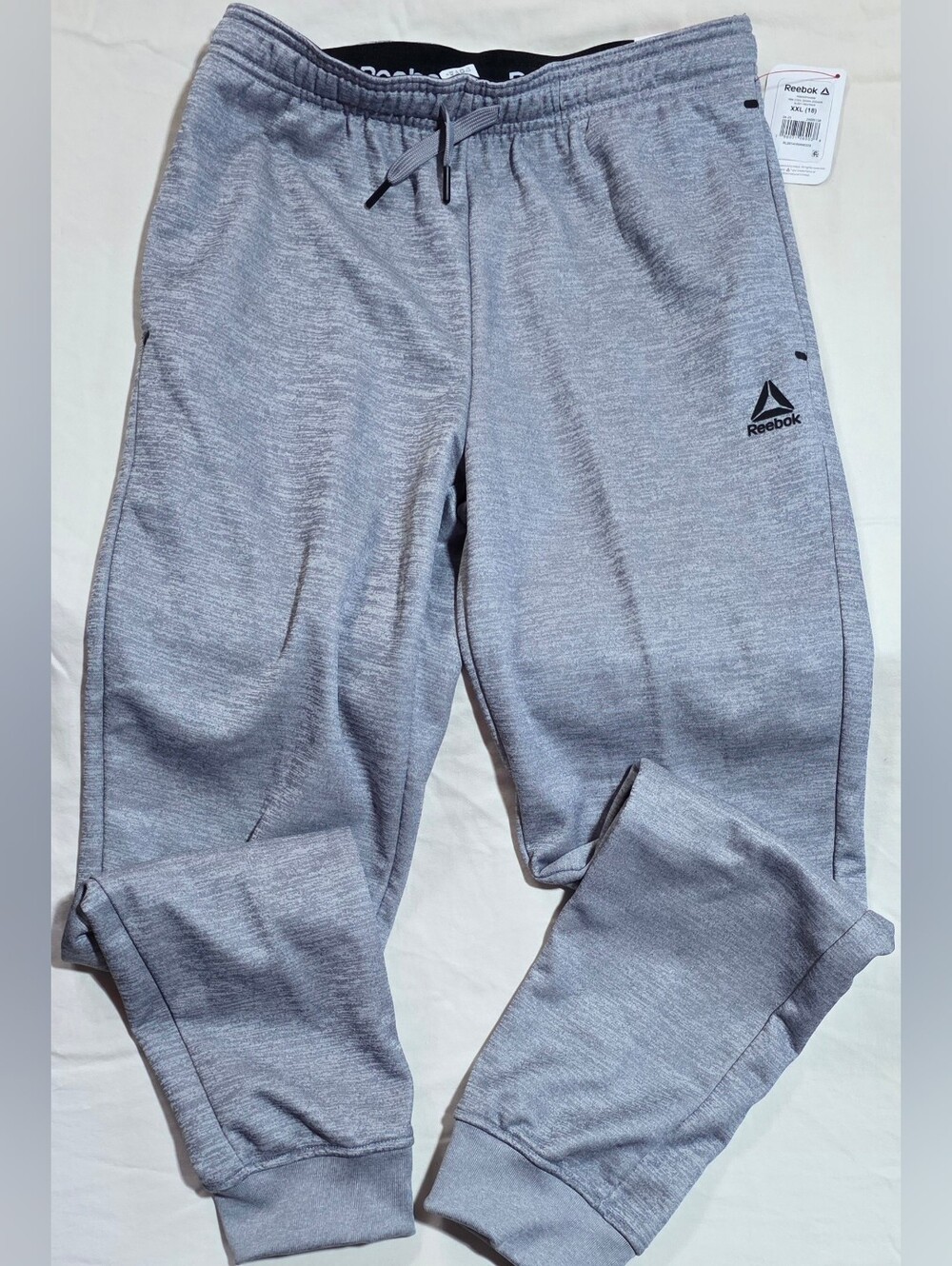 Reebok Boy's Athletic Cool Down Jogger, Heather Gray